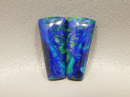 Azurite Malachite Bluebird Matched Pair Cabochons #20