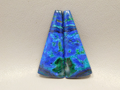 Azurite Malachite Bluebird Matched Pair Cabochons #18