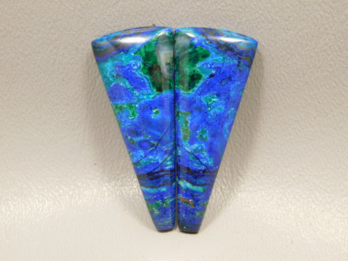 Azurite Malachite Bluebird Matched Pair Cabochons #18