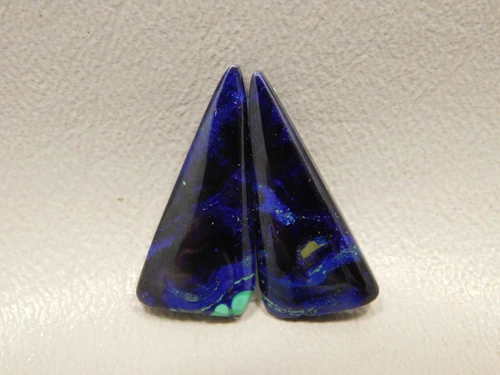 Azurite-Malachite Matched Pair Cabochons #9