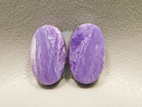 Charoite Matched Pair Cabochons #2