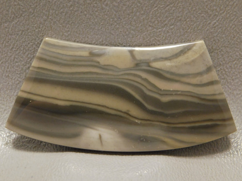 Polish Flint Stone Curved Bar Semi Precious Designer Cabochon #14