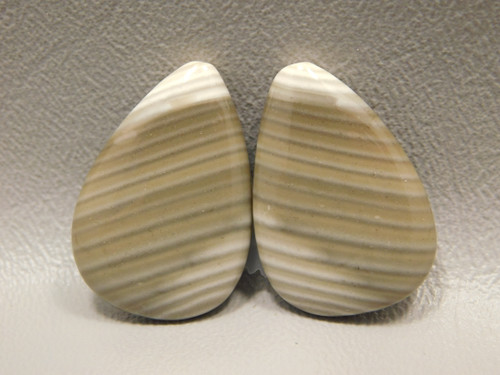 Polish Flint Matched Pairs Stone Cabochons Teardrops Gemstones #10