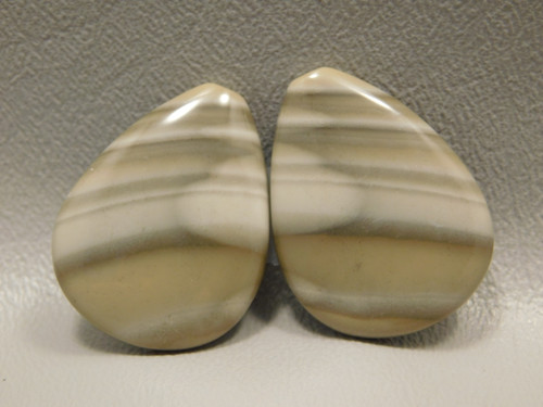 Polish Flint Earrings Matched Pair Stones Cabochons #11