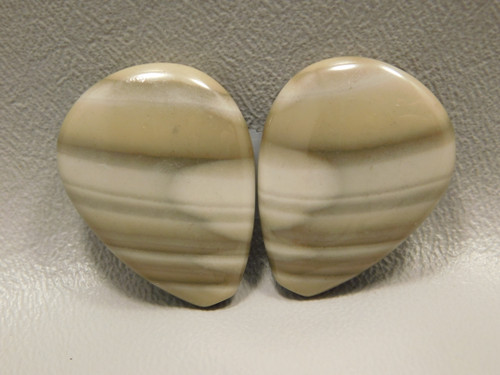 Polish Flint Earrings Matched Pair Stones Cabochons #11