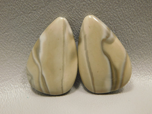 Polish Flint Matched Pair Stone Cabochon Semi Precious Gemstone #16