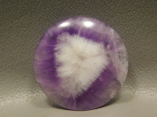 Chevron Amethyst Cabochon 35 mm Round Semi Precious Gemstone 17