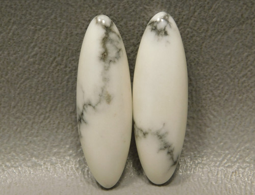 Cabochons Howlite Matched Pair Loose Stones Thin Ovals #15
