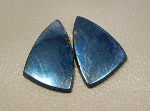 Covellite Matched Pair Triangles earring Stones Cabochons #12