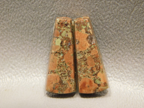 Copper Rose Semi Precious Gemstone Matched Pair Cabochons #9