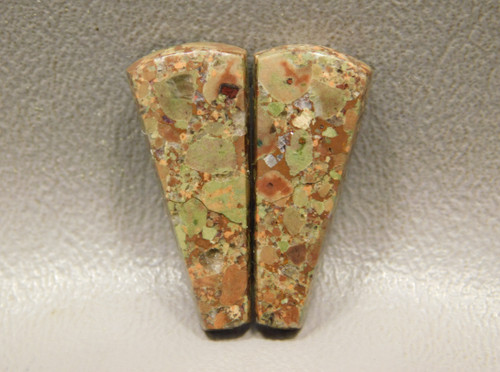 Copper Rose Semi Precious Gemstone Matched Pair Cabochons #15