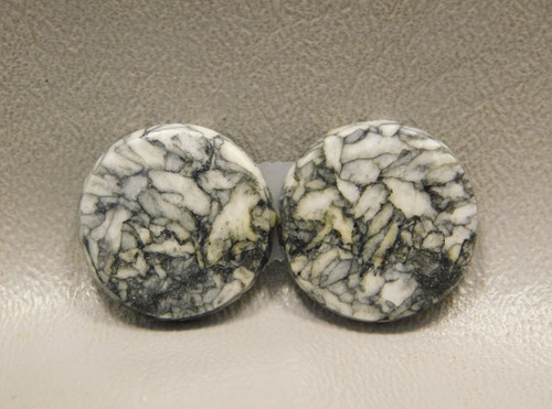 Pinolith or Pinolite Austria Matched Pair Stone Cabochons #9