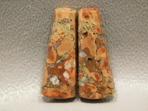 Copper Rose Semi Precious Gemstone Matched Pair Cabochons #12