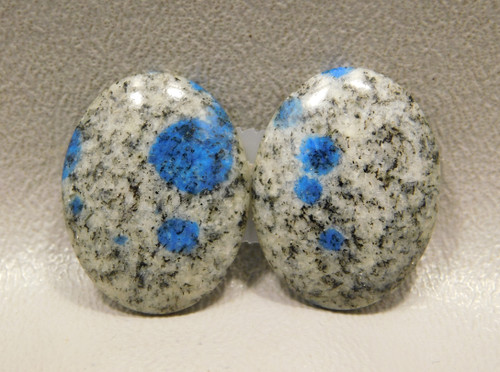 Cabochons K2 Azurite Stone Semi Precious Matched Pair Gemstone #24