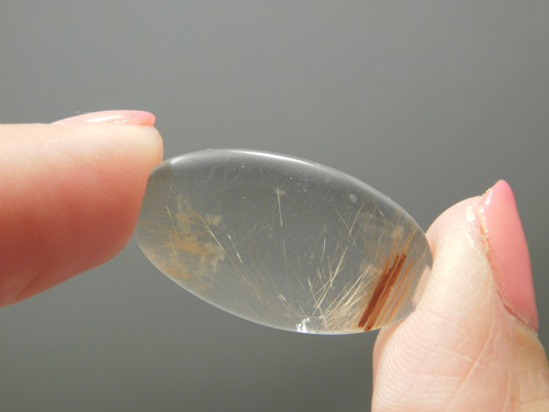 Cabochon Rutilated Quartz Clear Rutile Gemstone Oval #2