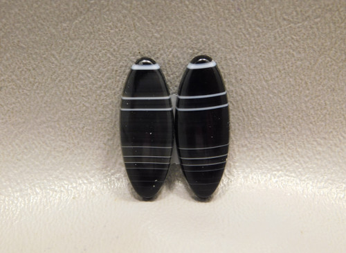 Stone Cabochons Jewelry Earring Making Supplies Tuxedo Agate #1