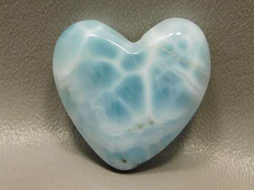 Heart Shaped Cabochon Caribbean Sea Blue Larimar Stone #22