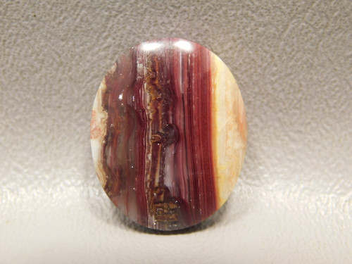 Candy Opal Red Yellow Translucent Banded Cabochon Stone #17