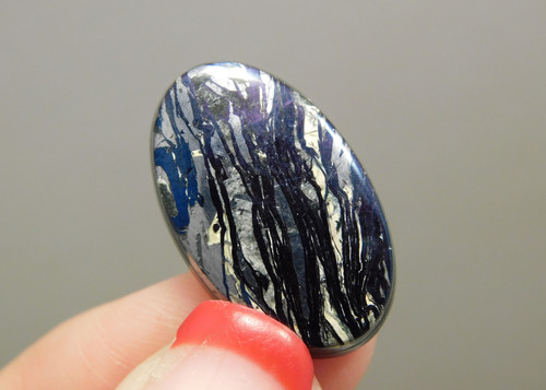 Covellite Cabochon Rectangle Bar Shaped Stone Jewelry Supplies #7