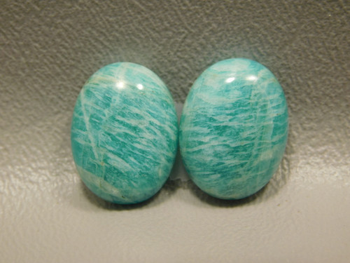 Green Amazonite Matched Pairs Cabochons Semiprecious Stones #19