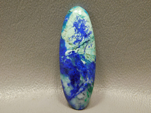 Stone Cabochon Bluebird Azurite Malachite Long Thin Oval #11