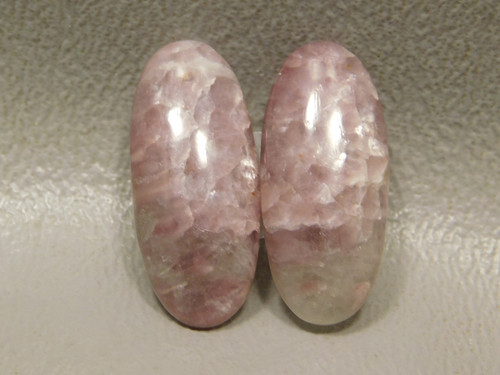 Oval Purple Lepidolite Matched Pair Stones Cabochons #6