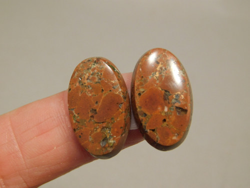 Native Copper Rose Matched Pair Cabochons Michigan #22