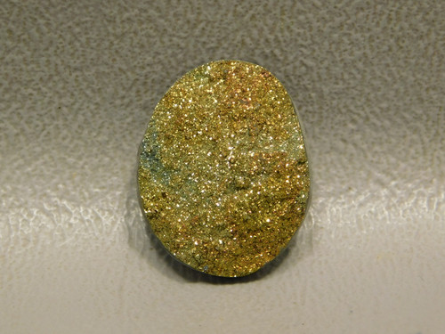 Sparkling Orange Yellow Rainbow Pyrite Stone Cabochon #18