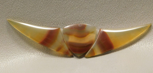 Brazilian Piranha Agate Cabochon 3 piece Set of Stones#6