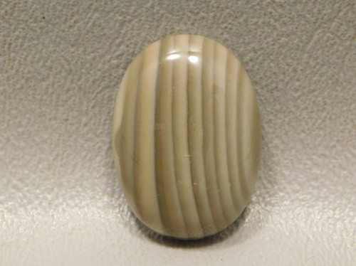 Cabochon Stone Striped Polish Flint  25 mm by 18 mm Oval #20