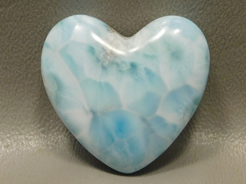 Cabochon Heart Shaped Sea Blue Stone Larimar Jewelry Design #24