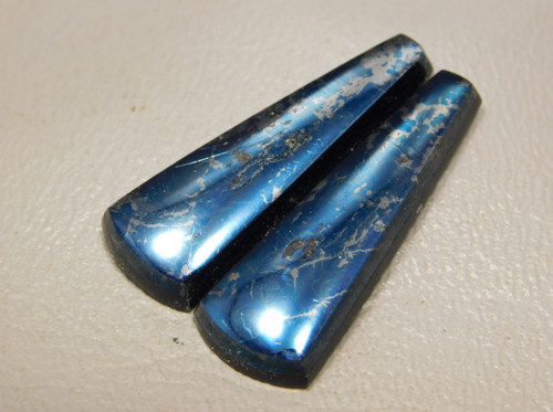 High Grade Covellite Metallic Cabochon Stones Matched Pairs #27