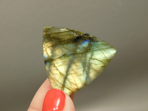 Iridescent Rainbow Labradorite Cabochon Triangle #18