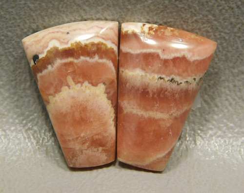 Pink Rhodochrosite Natural Stone Cabochons Matched Pairs #2