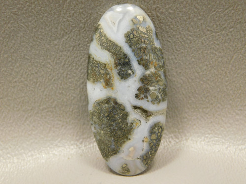 Nipomo Plume Agate California Marcasite Pyrite Cabochon Stone #18