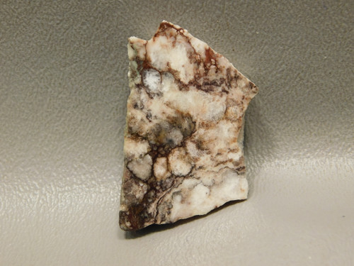 Wild Horse White Brown Mottled Polished Stone Slab Cabochon #S15