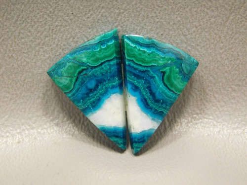 Chrysocolla Malachite Matched Pairs Triangles Cabochons Stones #8