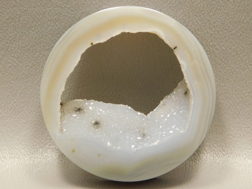 Brazilian Agate Gray Drusy Open Vug Cabochon Druse Crystal Stone #15