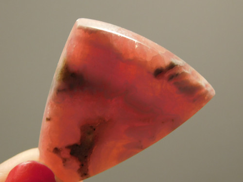 Pink Rhodochrosite Triangle Semiprecious Cabochon Stone #1