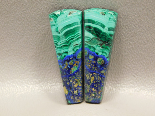 Azurite-Malachite Pairs Cabochon Stones for Jewelry Making #19