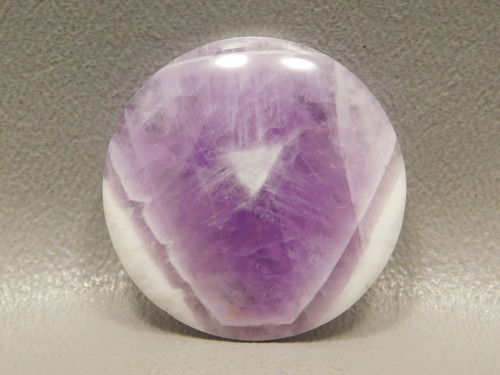 Chevron Amethyst Designer Cabochon Purple 30 mm Round Stone #21