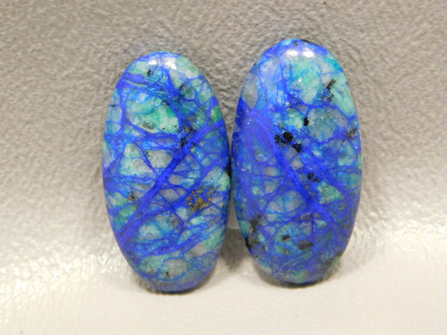 Bluebird Azurite Matched Pairs Ovals Blue Green Stones Cabochons #16