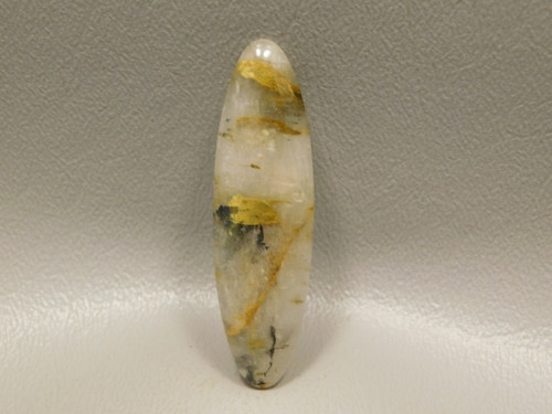 Chatoyant Lion Skin Quartz Thin Oval Cabochon Loose Stone #15