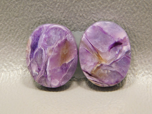 Purple Charoite Cabochons Semiprecious Gemstones Earring Pairs #17