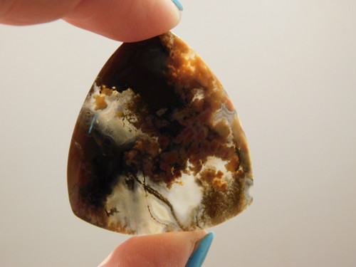 Cabochon Rare Freeform Translucent Priday Plume Agate Oregon #24