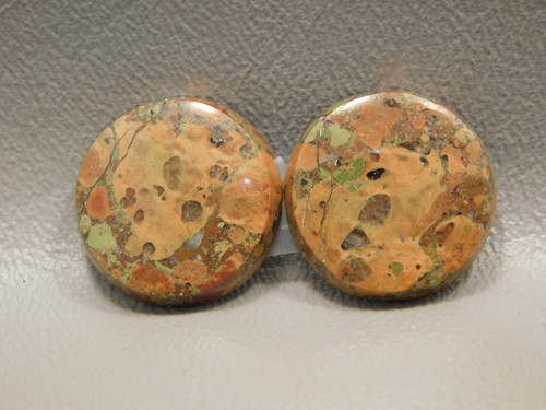 Copper Rose Kingston Ore 20 mm Rounds Matched Pair Cabochons #21