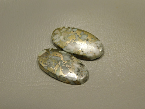 Snowflake Mohawkite Matched Pair Cabochons #2