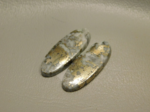 Snowflake Mohawkite Designer Matched Pair Cabochons #22