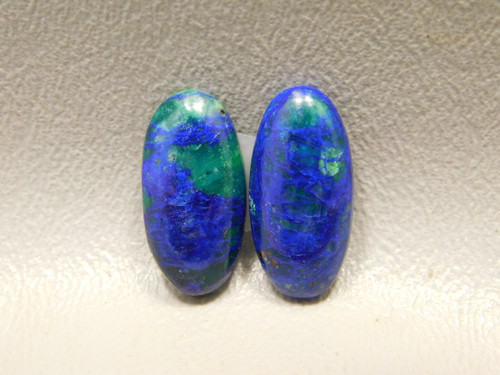 Azurite Malachite Bluebird Matched Pair Cabochons #17