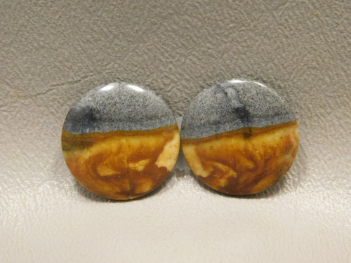 Starry Night Picture Jasper Matched Pair Cabochons #1